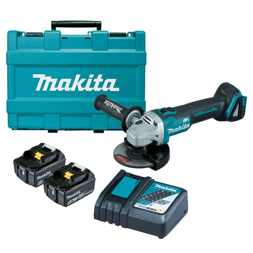 18V Mobile Brushless 125mm Angle Grinder Combo Kit With 2 Batteries & Charger DGA504RTE main image